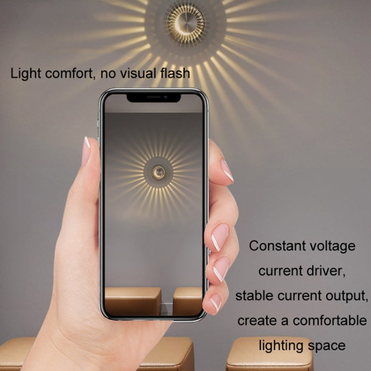 LED Aluminum Aisle Light Sunflower Corridor Lamp Decorative Light, Power source: Invisible Installation 3W(Purple) - Novelty Lighting by PMC TechLife | Online Shopping South Africa | PMC TechLife | Buy Now Pay Later Mobicred