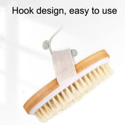 PPR Soft Beaded Boar Bristle Handleless Oval Massage Bath Brush(As Show)