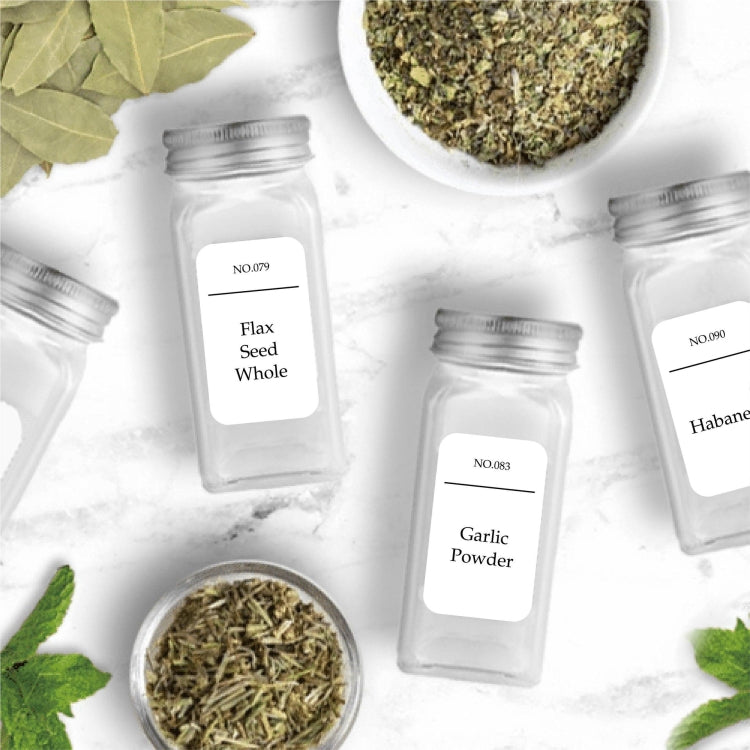 216 PCS Spice Jar Label Stickers Waterproof Oil Proof Kitchen Spice Jar Label(6 Sheets / set) - Printer Paper & Stickers by PMC TechLife | Online Shopping South Africa | PMC TechLife