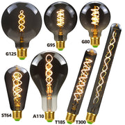 G95 Electroplating Smoke Grey Warm Light LED Bulb Retro Lamp