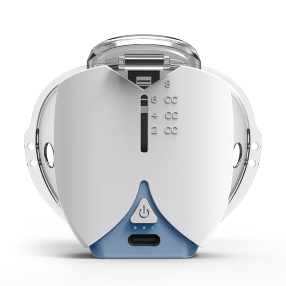 Hands-free Wearable Micro-mesh Nebulizer for Adults and Children ,Style: With EU Plug(Blue White)