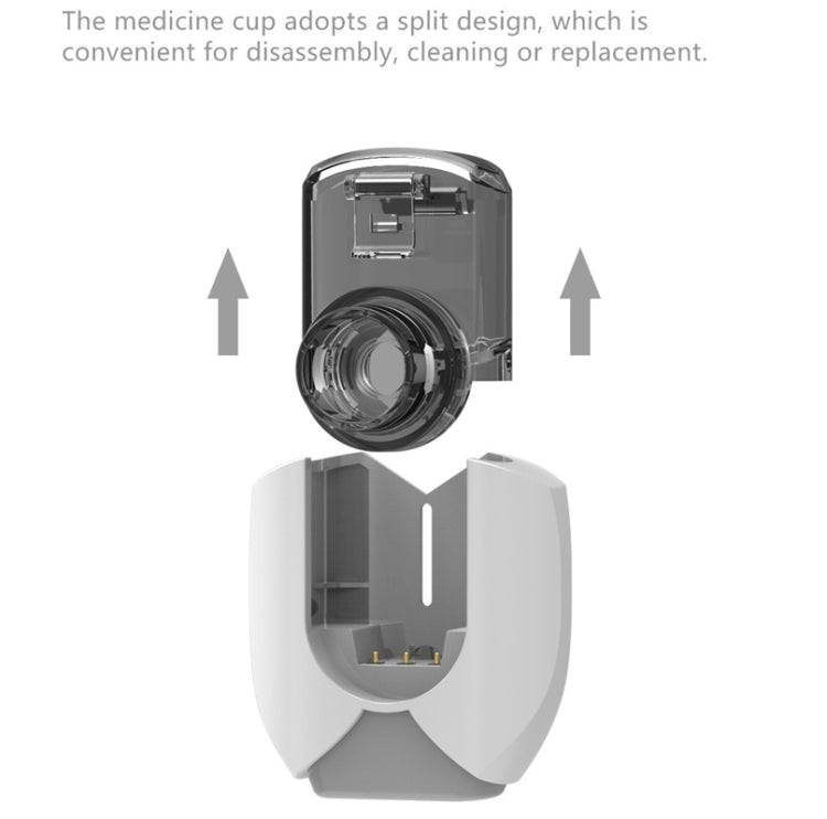 Hands-free Wearable Micro-mesh Nebulizer for Adults and Children ,Style: With EU Plug(Blue White)
