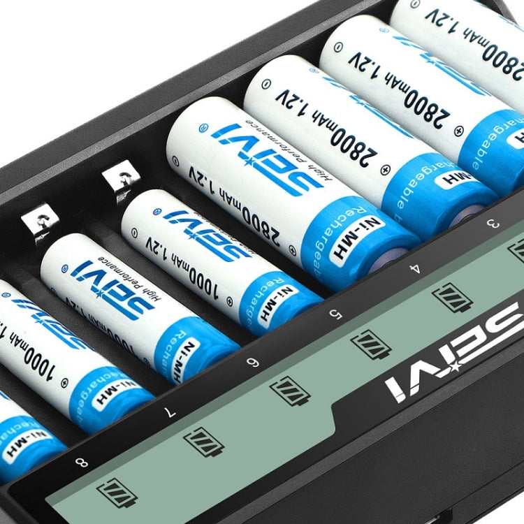 SEIVI On-Screen Eight-Slot Cradle Charging NiMH Battery USB Charger(SW-8NP) - free shipping - PMC Jewellery - Order now!