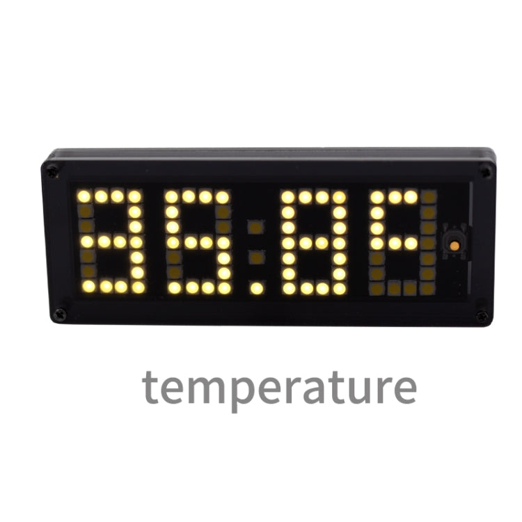 LED Dot Matrix Clock Car Thermometer Battery Voltage Measurement(White) - Clocks & Car Meters by PMC TechLife | Online Shopping South Africa | PMC TechLife | Buy Now Pay Later Mobicred