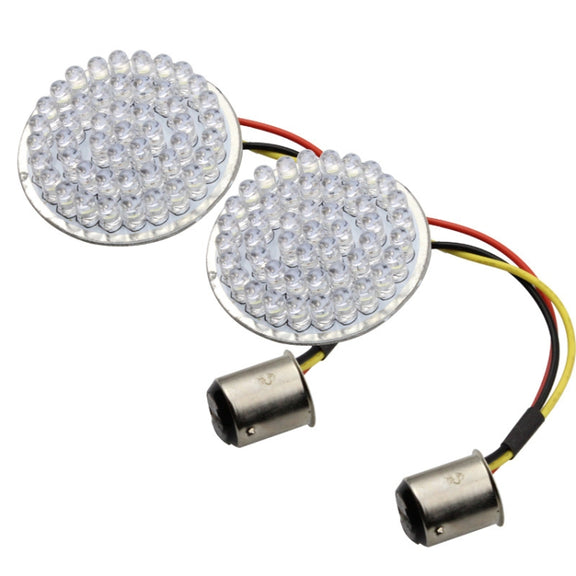 2 PCS Motorcycle LED Signal Steering Lamp For Dyna(Red Red Light 1157 Without Lampshade)