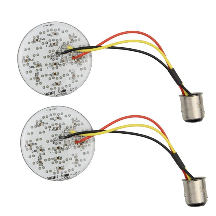 2 PCS Motorcycle LED Signal Steering Lamp For Dyna(Red Red Light 1157 Without Lampshade)