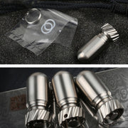 Portable Pure Titanium Mini Water-resistant Warehouse Sealed Jar Pill Box, Color: Baked Blue