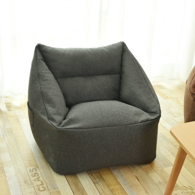 Loafers Sofa BagSkeletonless  Coat, Unfilled, Specification: Chair Cloth Cover(Dark Gray)