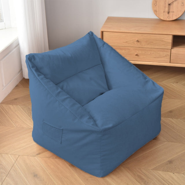 Loafers Sofa BagSkeletonless  Coat, Unfilled, Specification: Chair Cloth Cover(Navy Blue)