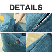 Loafers Sofa BagSkeletonless  Coat, Unfilled, Specification: Chair Cloth Cover(Navy Blue)