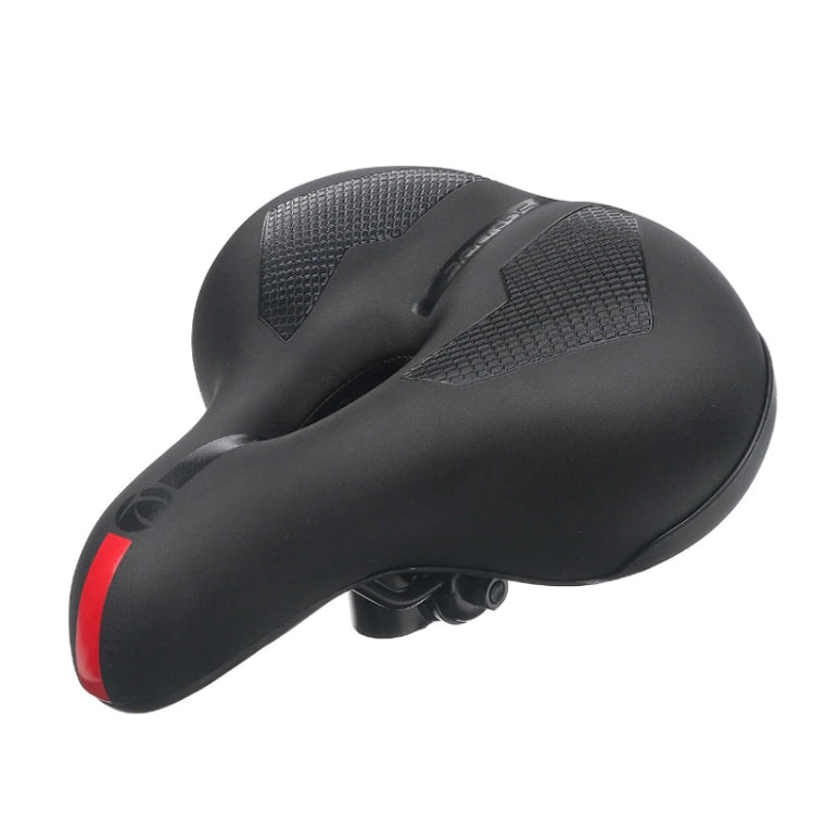 SGODDE Mountain Bike Shock Absorbing Thickened Soft Saddle(Black Red) - Bicycle Saddle by PMc TechLife | Online Shopping South Africa | PMc TechLife | Buy Now Pay Later Mobicred