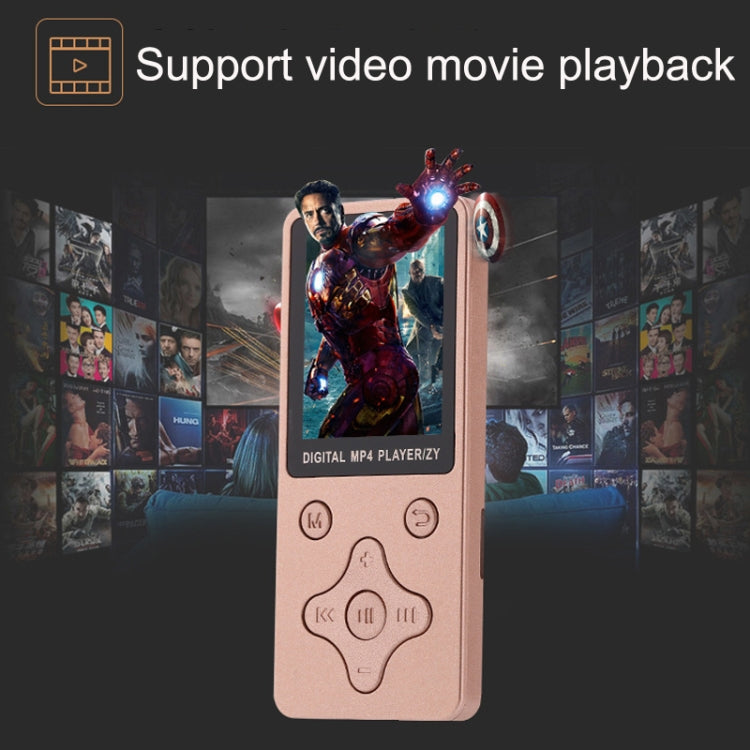 T68 Card Lossless Sound Quality Ultra-thin HD Video MP4 Player(Blue)