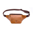 BULL CAPTAIN Cowhide Waist Bag Large Capacity Multifunctional Wallet For Men(Yellow Brown) - free shipping - PMC TechLife - Order now!