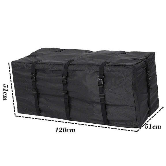 600D Water-resistant Cloth Double Zipper 8 Buckle Roof Bag Luggage Bag,Style: Only Roof Bag