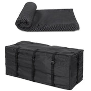 420D Water-resistant Cloth Double Zipper 8 Buckle Roof Bag Luggage Bag,Style: Roof Bag+Non-slip Mat