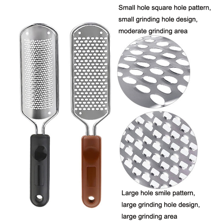 Stainless Steel Exfoliating Pedicure Grinding And Rubbing Machine, Style: Small Hole Square Hole (Brown)