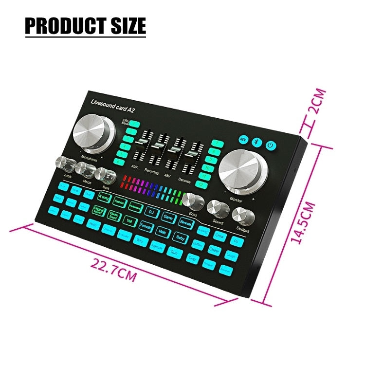 A2 Sound Card Mobile Computer Universal Live K Song Recording Equipment - Live Sound Effects Processors by PMC TechLife | Online Shopping South Africa | PMC TechLife | Buy Now Pay Later Mobicred