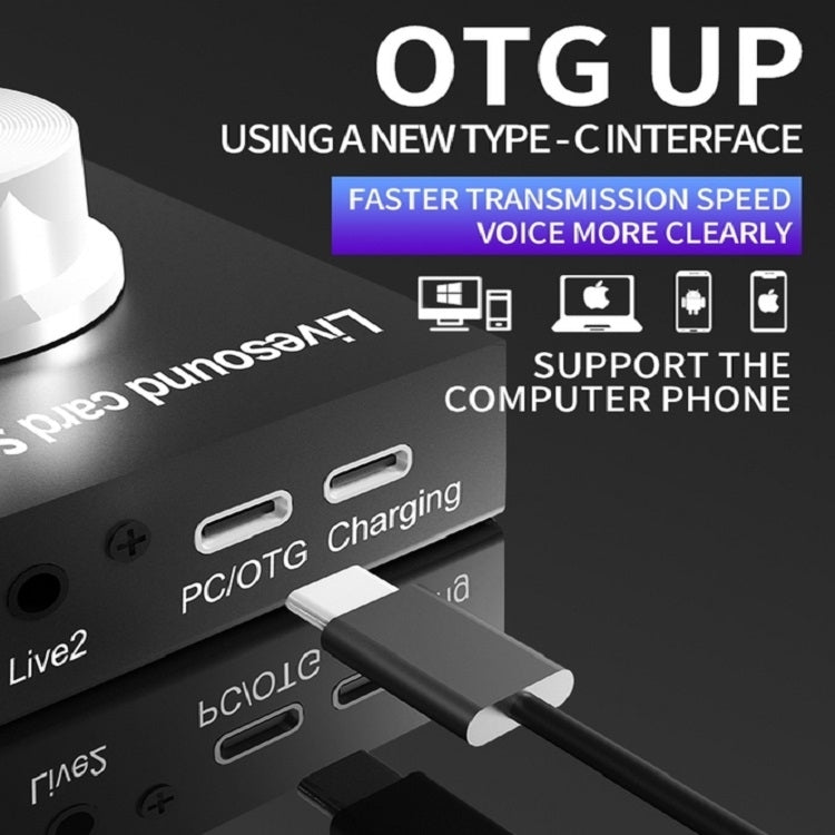 A2 Sound Card Mobile Computer Universal Live K Song Recording Equipment - Live Sound Effects Processors by PMC TechLife | Online Shopping South Africa | PMC TechLife | Buy Now Pay Later Mobicred