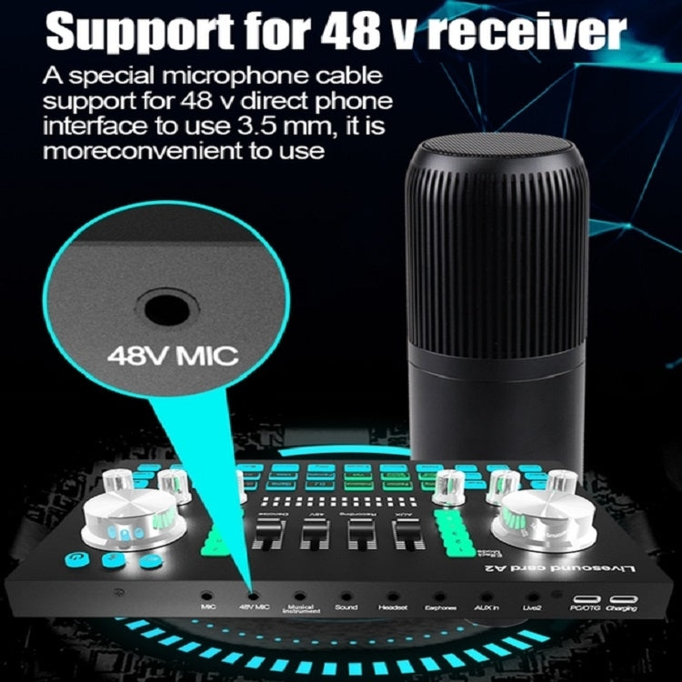A2 Sound Card Mobile Computer Universal Live K Song Recording Equipment - Live Sound Effects Processors by PMC TechLife | Online Shopping South Africa | PMC TechLife | Buy Now Pay Later Mobicred