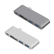USB-C To HDMI Splitter Docking Station Card Reader, Specification： 5 in 1 Gray