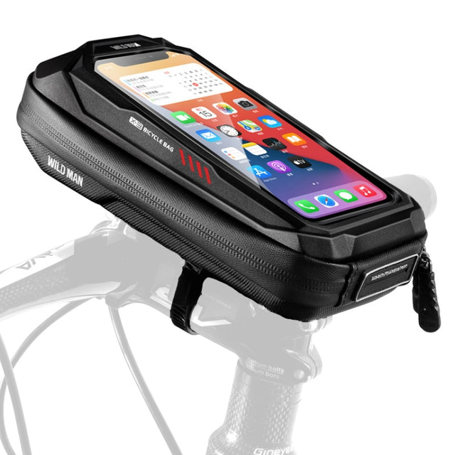 WILD MAN X3 0.5L EVA Hard Shell Bicycle Touch Screen Phone Bag(Red)