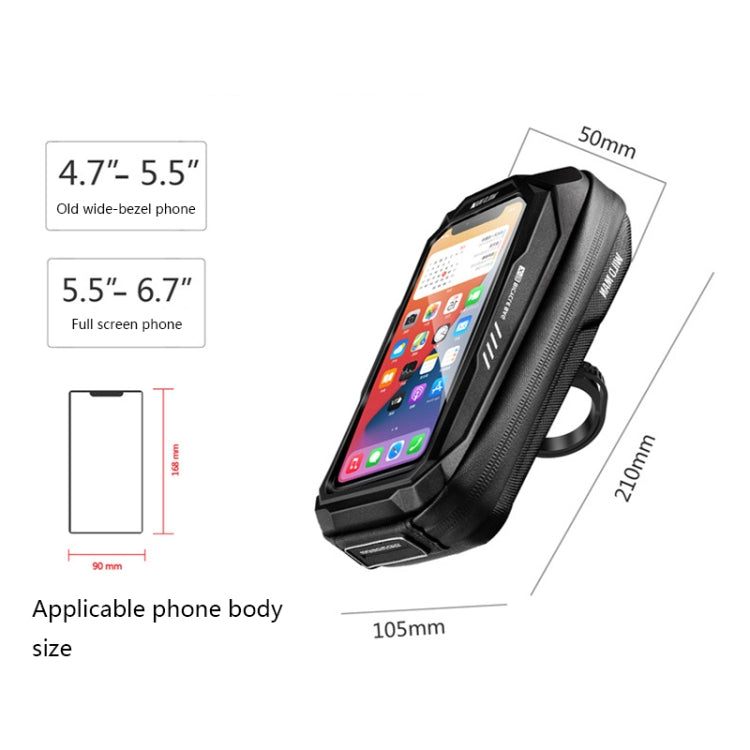 WILD MAN X3 0.5L EVA Hard Shell Bicycle Touch Screen Phone Bag(Red) - free shipping - PMC Jewellery - Order now!