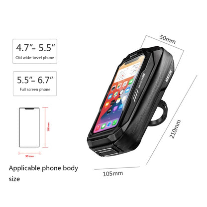 WILD MAN X3 0.5L EVA Hard Shell Bicycle Touch Screen Phone Bag(Red) - free shipping - PMC Jewellery - Order now!