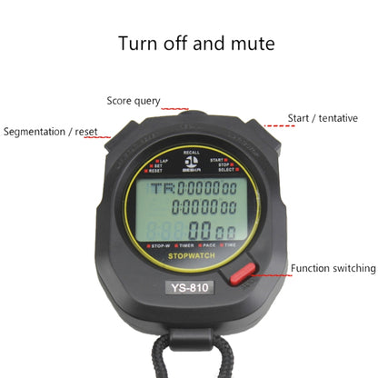 YS Electronic Stopwatch Timer Training Running Watch, Style: YS-8100 100 Memories (White) - Pedometer by PMC Jewellery | Online Shopping South Africa | PMC Jewellery | Buy Now Pay Later Mobicred