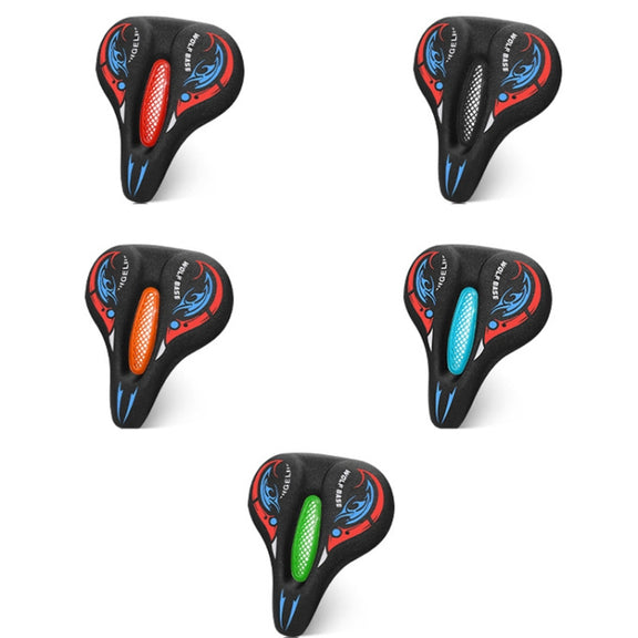 Bicycle Seat Cover Thickened Silicone Shock-absorbing Saddle Cover(Red)