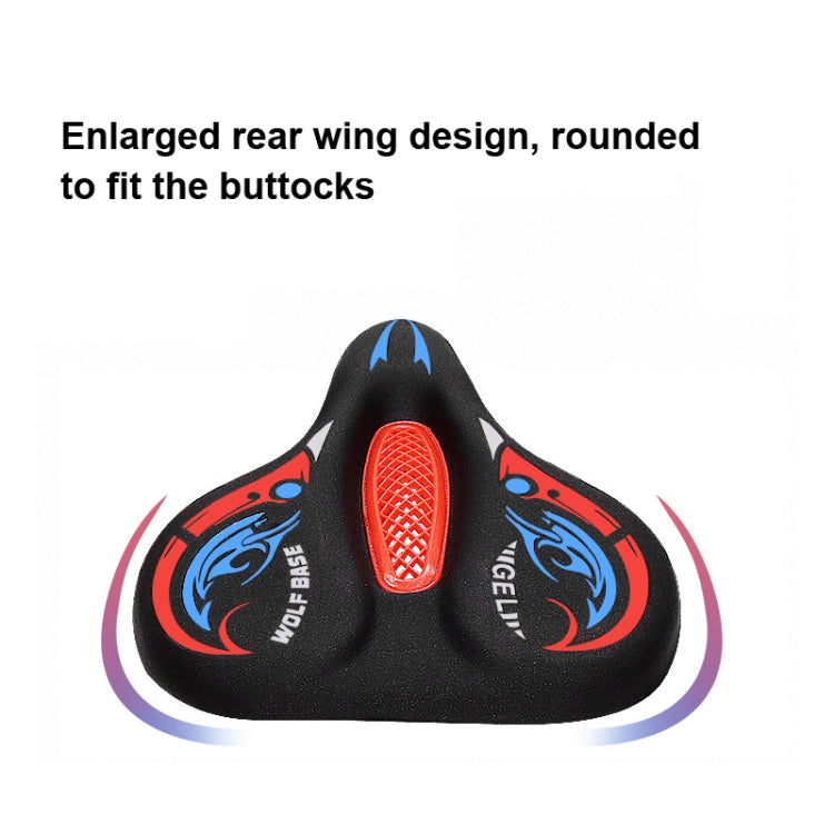 Bicycle Seat Cover Thickened Silicone Shock-absorbing Saddle Cover(Black)