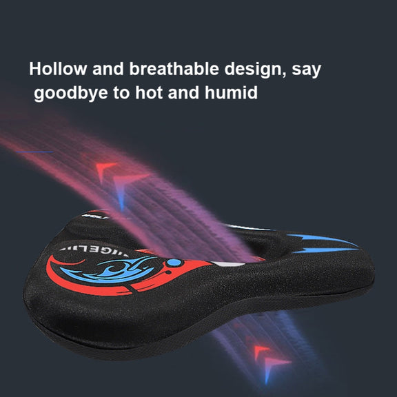 Bicycle Seat Cover Thickened Silicone Shock-absorbing Saddle Cover(Black)