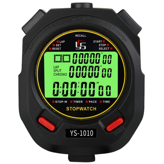 YS 3 Rows Display Luminous Stopwatch Timer Training Referee Stopwatch, Style: YS-1010 10 Memories - Pedometer by PMC Jewellery | Online Shopping South Africa | PMC Jewellery | Buy Now Pay Later Mobicred