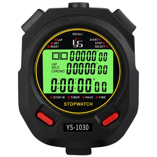 YS 3 Rows Display Luminous Stopwatch Timer Training Referee Stopwatch, Style: YS-1030 30 Memories - Pedometer by PMC Jewellery | Online Shopping South Africa | PMC Jewellery | Buy Now Pay Later Mobicred
