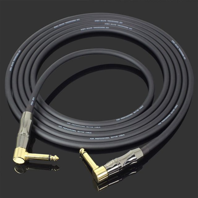 KGR Guitar Cable Keyboard Drum Audio Cable, Specification: 1m(Double Elbow Jack)