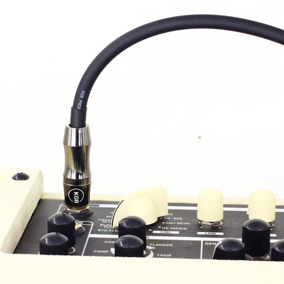 KGR Guitar Cable Keyboard Drum Audio Cable, Specification: 1m(Double Elbow Jack)