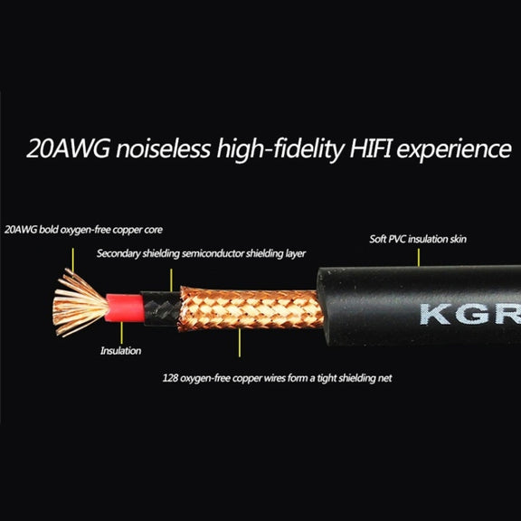 KGR Guitar Cable Keyboard Drum Audio Cable, Specification: 6m(Elbow Straight Jack)