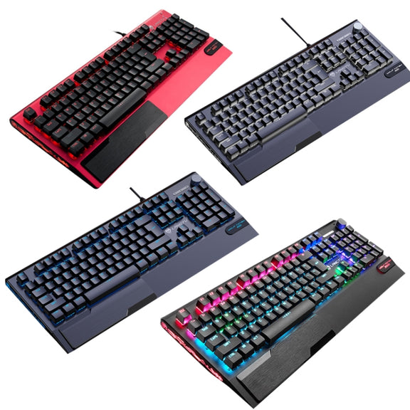 LANGTU K1000 104 Keys Luminous Wired Keyboard, Cable Length: 1.5m(Black Green Shaft Mixed Light)