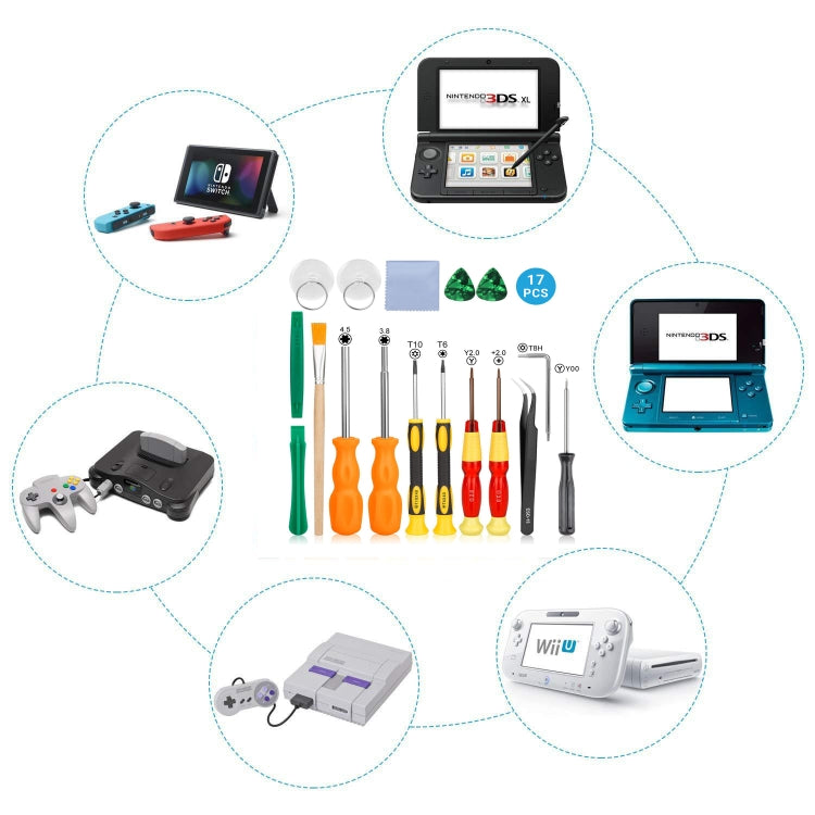 17 In 1 Game Console Repair Screwdriver Tool Set For NS Switch, Series: 17 In 1 (1) - Switch Spare Parts by PMC TechLife | Online Shopping South Africa | PMC TechLife | Buy Now Pay Later Mobicred