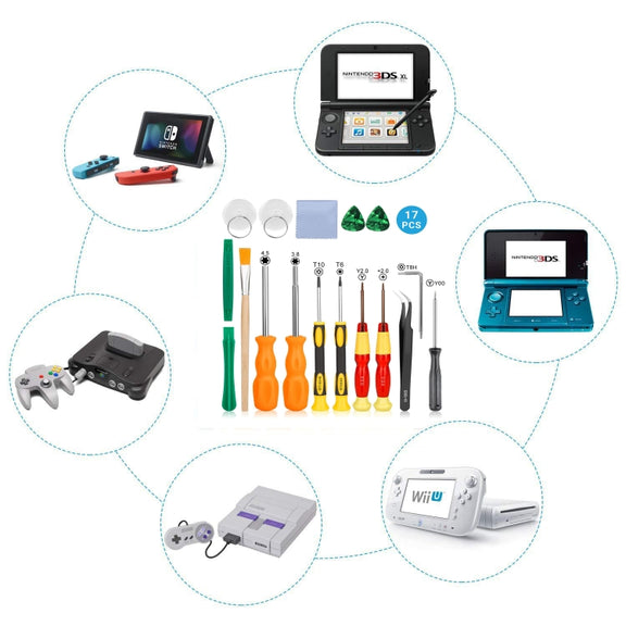 17 In 1 Game Console Repair Screwdriver Tool Set For NS Switch, Series: 17 In 1 (1)