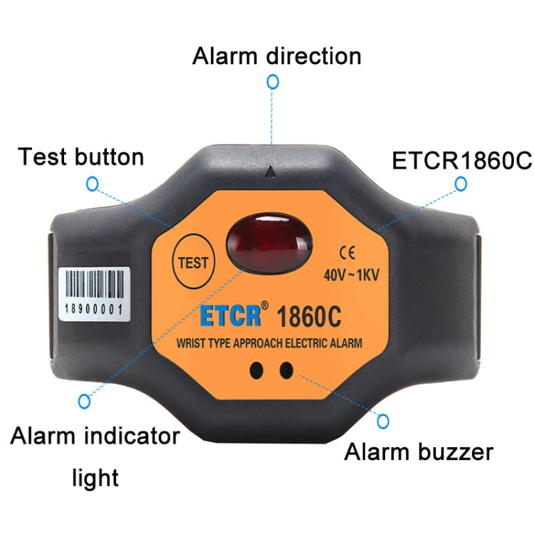 ETCR Non-contact High Voltage Alarm Ellectrician Test Pen, Model: ETCR1860C For Wrist - free shipping - PMC Jewellery - Order now!