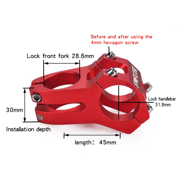 FMFXTR Mountain Bike Stem Tap Accessories Bicycle Hollow Riser(Red) - Bicycle Grips by FMFXTR | Online Shopping South Africa | PMC TechLife | Buy Now Pay Later Mobicred