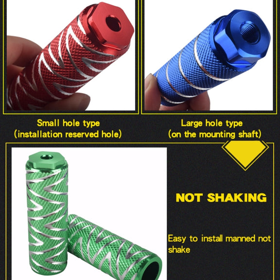 FMFXTR Bicycle Back Seat Foot Pedal Universal Back Rear Post, Color: Black Large Hole Long
