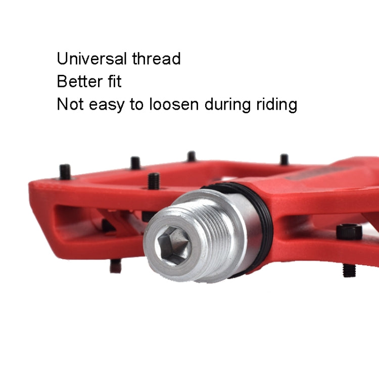 FMFXTR Mountain Bicycle Pedal Nylon Fiber Bearing Non-Slip Pedal(SG-12B Red) - free shipping - PMc TechLife - Order now!