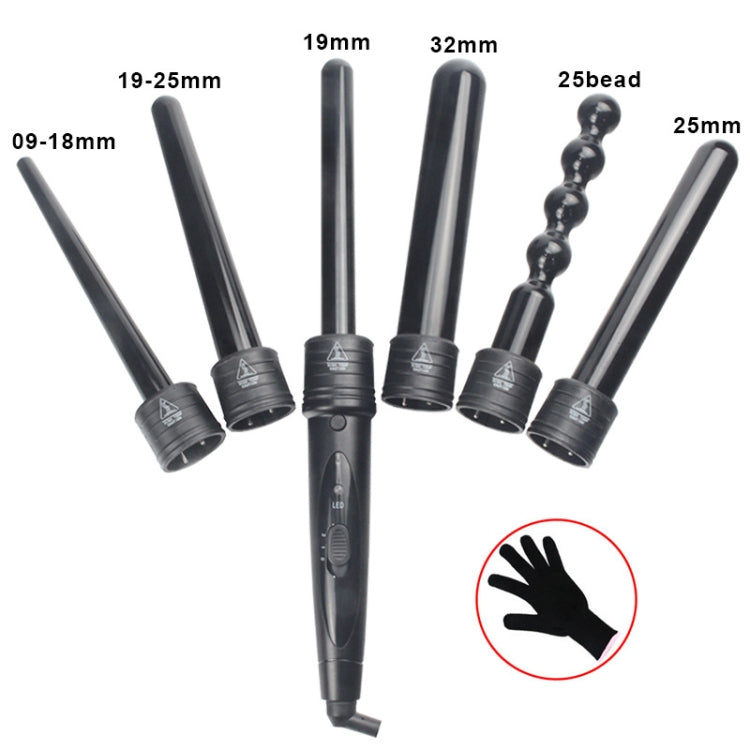6 In 1 Tube Changed LED Display Tourmaline Ceramic Hair Curler(US Plug) - free shipping - PMC TechLife - Order now!