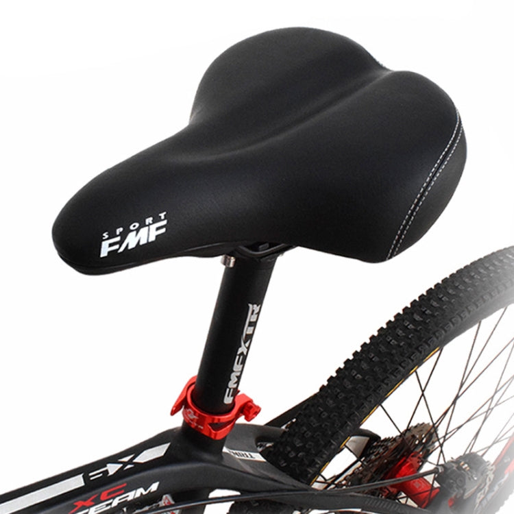 FMFXTR Mountain Bicycle Cushion Saddle Soft Wide Comfortable Spring Seat Cushion(Black) - Bicycle Saddle by FMFXTR | Online Shopping South Africa | PMc TechLife | Buy Now Pay Later Mobicred