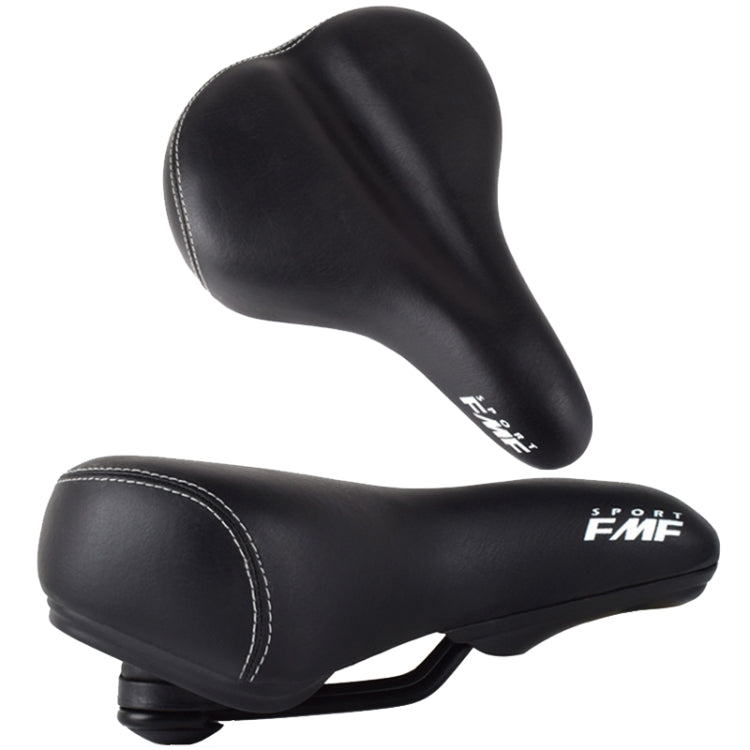 FMFXTR Mountain Bicycle Cushion Saddle Soft Wide Comfortable Spring Seat Cushion(Black)
