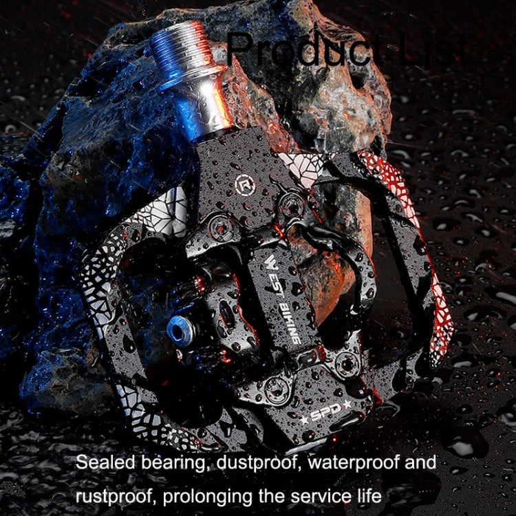 A Pair WEST BIKING YP0802086 Mountain Bike Aluminum Bearing Pedals(Blue) - Pedals by WEST BIKING | Online Shopping South Africa | PMc TechLife | Buy Now Pay Later Mobicred