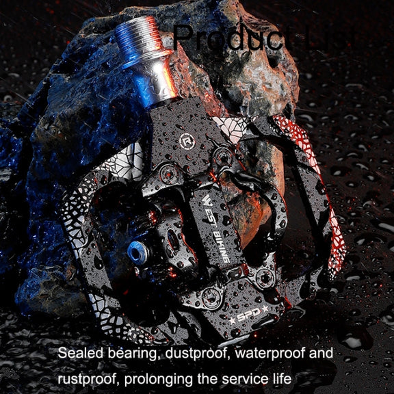 A Pair WEST BIKING YP0802086 Mountain Bike Aluminum Bearing Pedals(Blue)