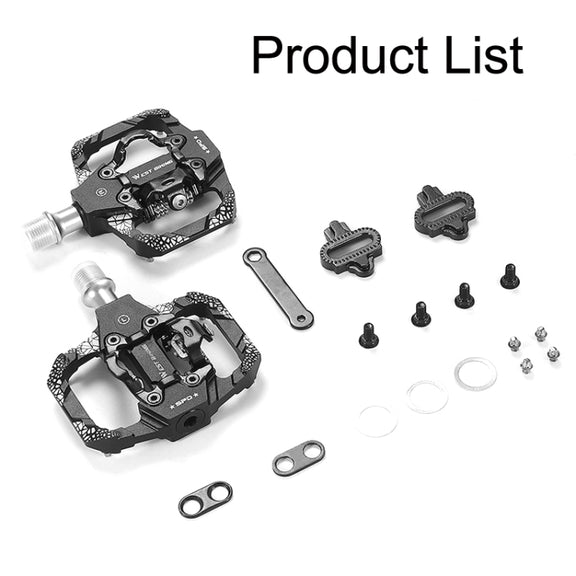 A Pair WEST BIKING YP0802086 Mountain Bike Aluminum Bearing Pedals(Blue)