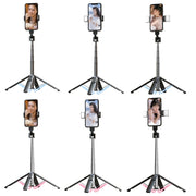 Phone Live Bracket Bluetooth Selfie Tripod, High: 104CM (Aluminum Alloy + Single Fill Light)